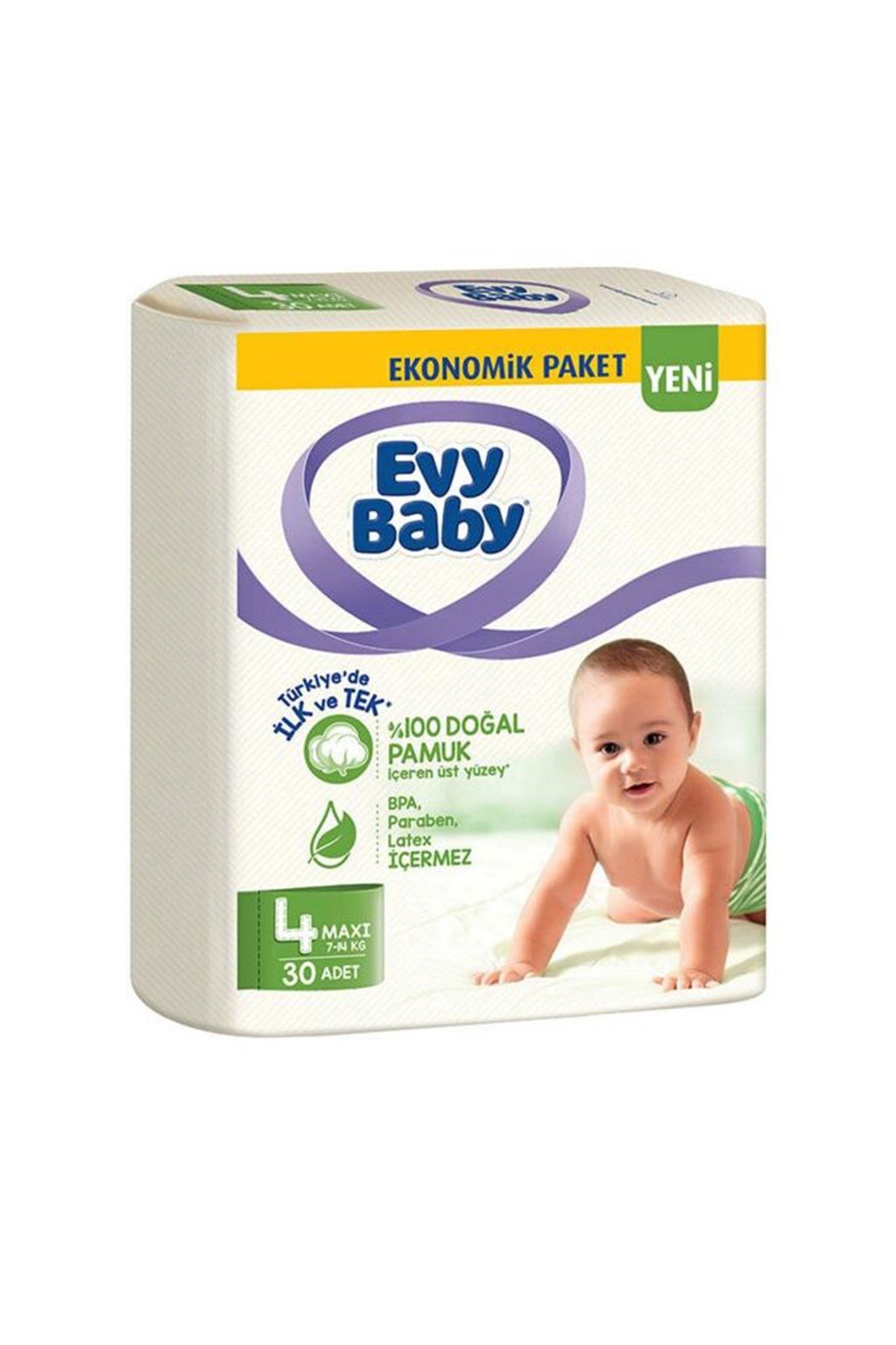 Evy BabyEvy Baby Bebek Bezi 4 Maxi 7/14Kg 30Adet
