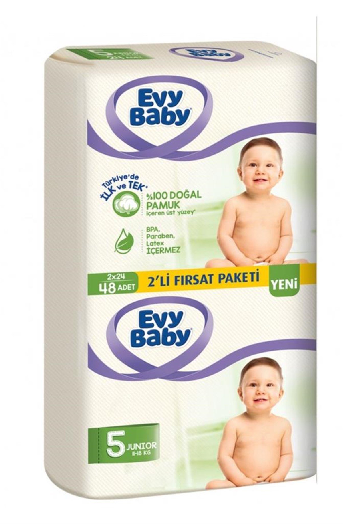 Evy BabyEvy Baby Bebek Bezi 5 Maxi 11/1618Kg 48Adet