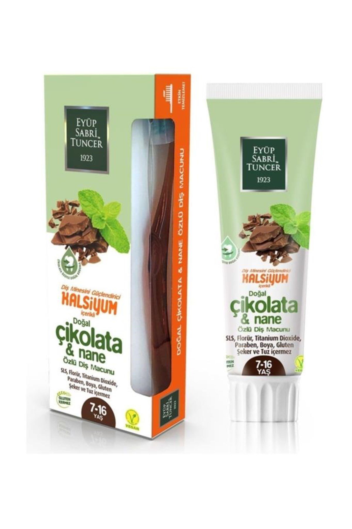 Eyüp Sabri Tuncer Doğal Çikolata Ve Nane Özlü (7-16 yaş) Diş Macunu 75 ML