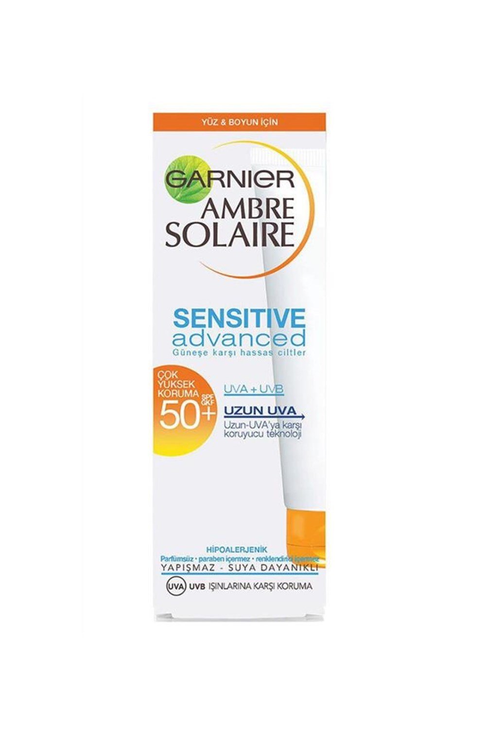 Garnier Ambre Solaire Sensitive Advanced Koruyucu Yüz Kremi Spf 50 50 Ml