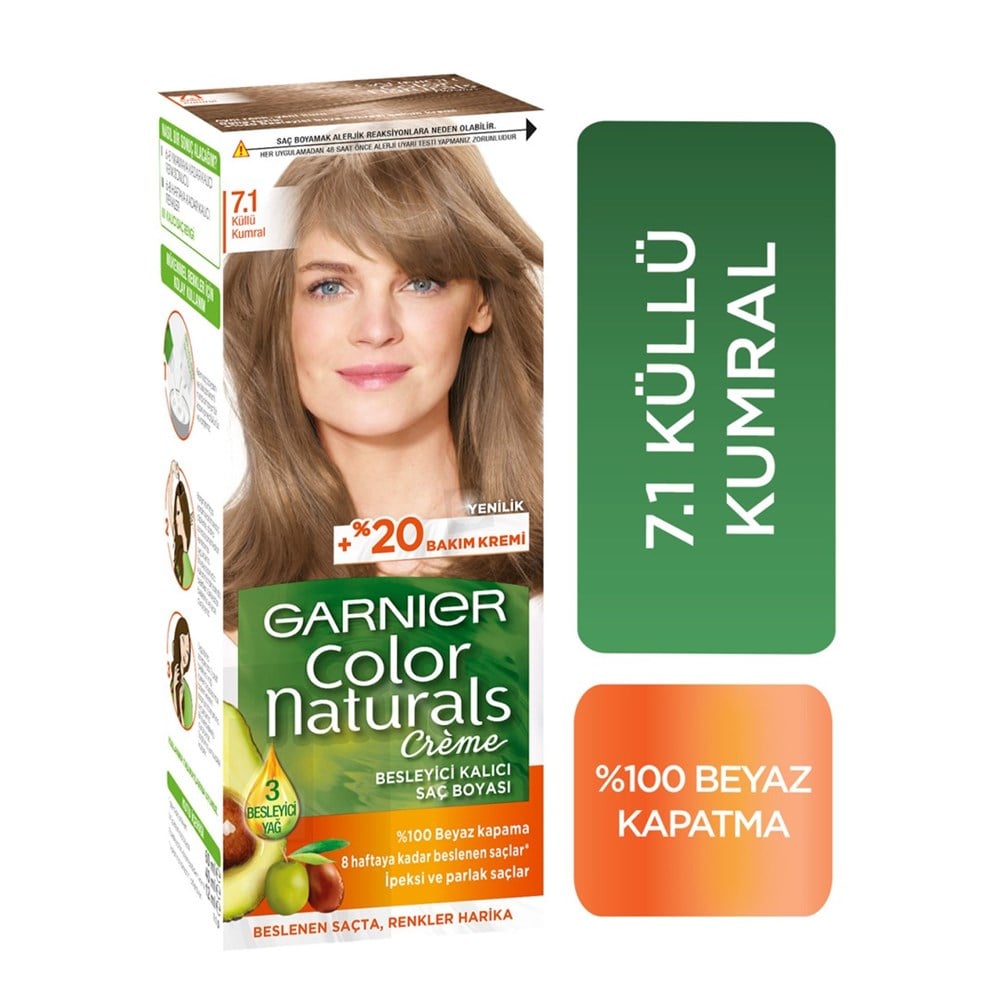Garnier Color Naturals Turquıe 7.1 Küllü Kumral