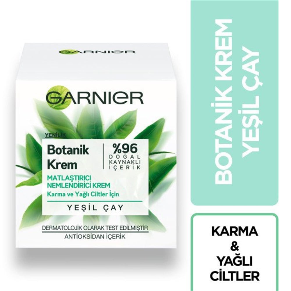 Garnier Matlaştirici Botanik Yeşil Çay Krem Karma Ve Yağlı Cilt 50 Ml