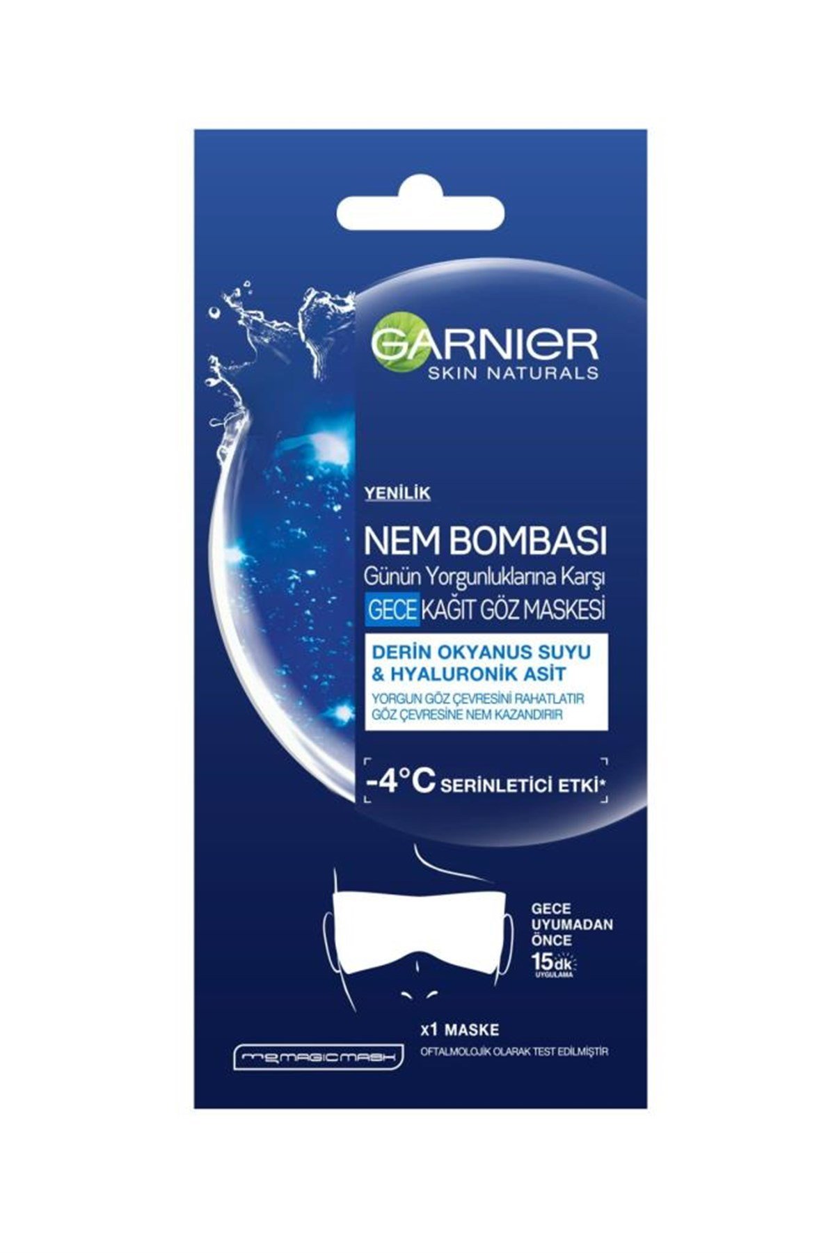 Garnier Nem Bombası Günün Yorgunluklarına Karşı Gece Kağıt Göz Maskesi
