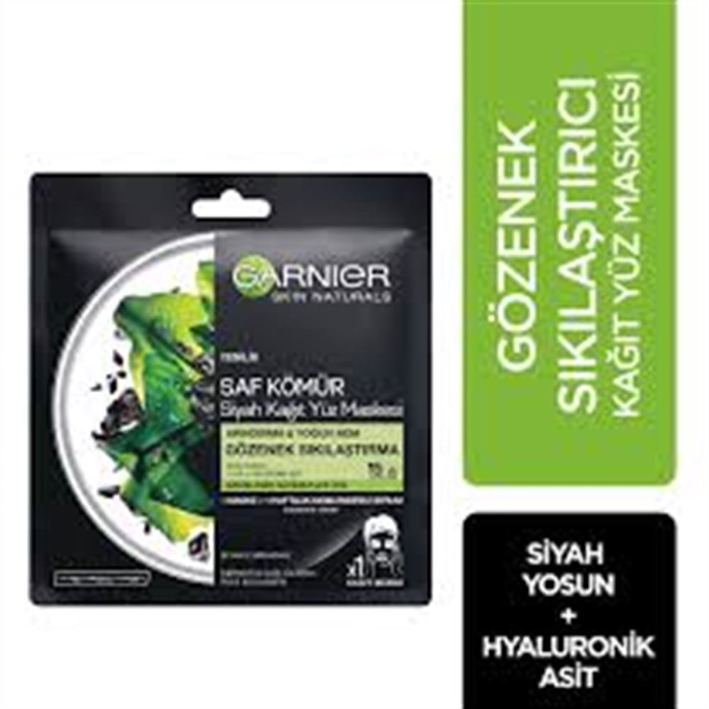 Garnier Saf Kömür Siyah Kağıt Maske Matlaştırıcı