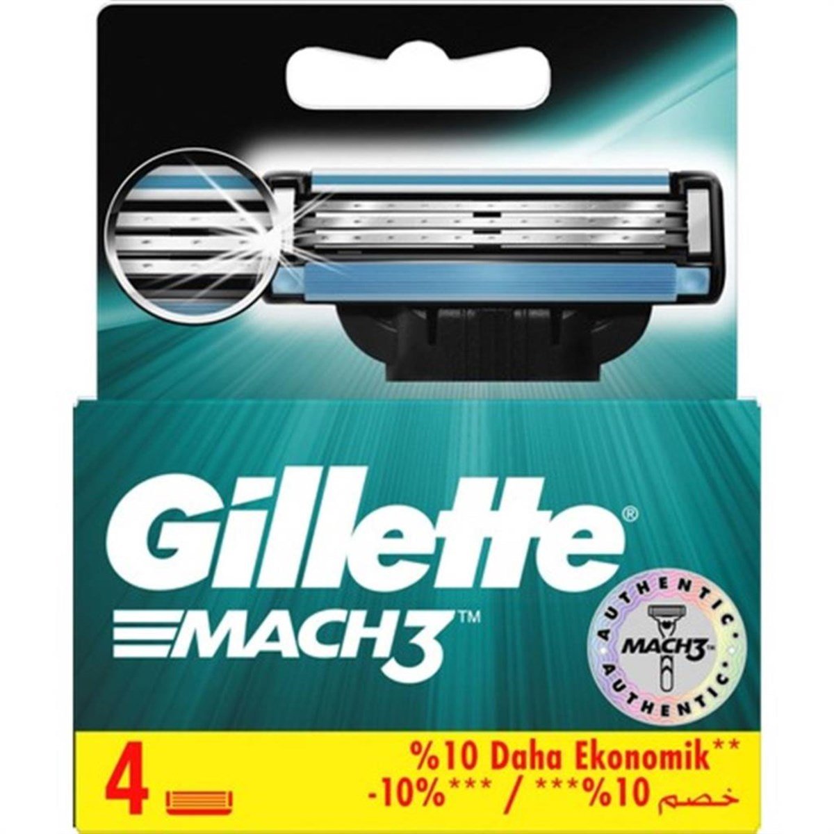 Gillette Mach3 Yedek Tıraş Bıçağı 4'lü