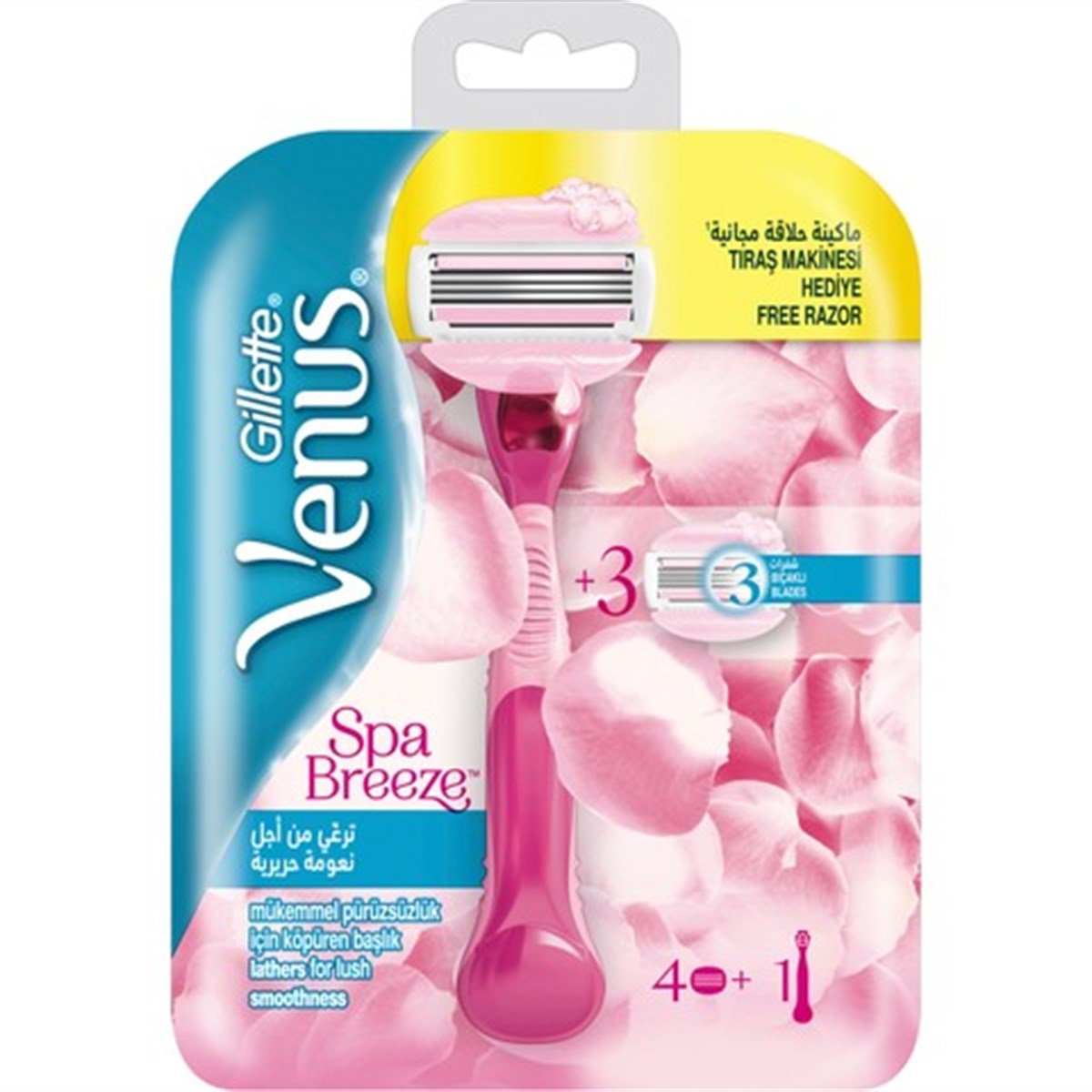 Gillette Venus Breeze Tıraş Makinesi +4'lü Yedek Tıraş Bıçağı