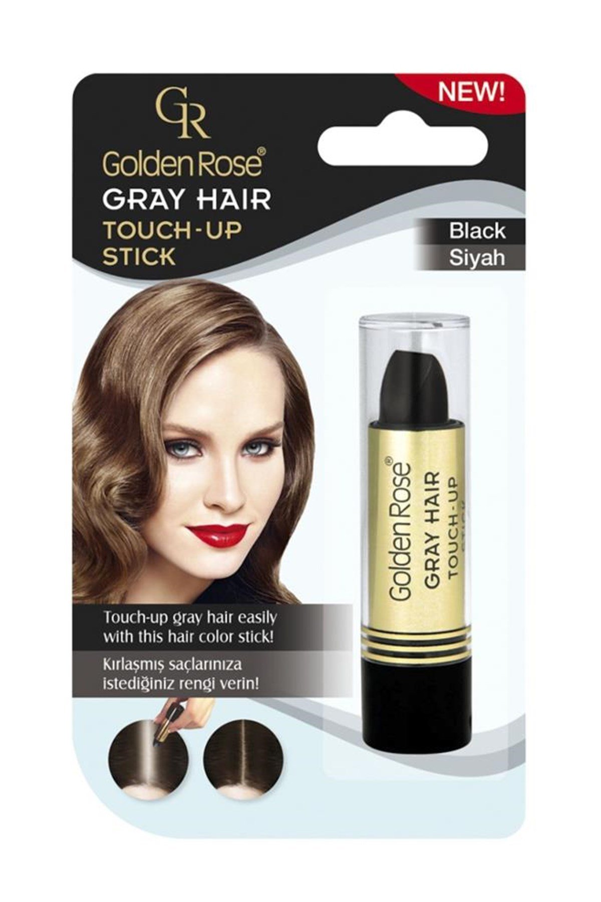 Golden Rose Saç Beyazlarını Kapatan Stick Siyah Grey Hair Touch Up Stick