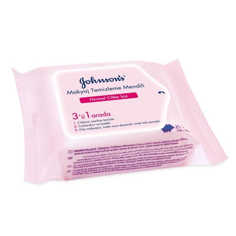 Johnsons Makyaj Temizleme Mendili Normal Cilt 25 adet