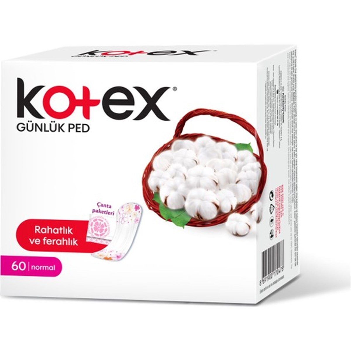 Kotex Günlük Ped Normal Tekli Paket (60 Adet)
