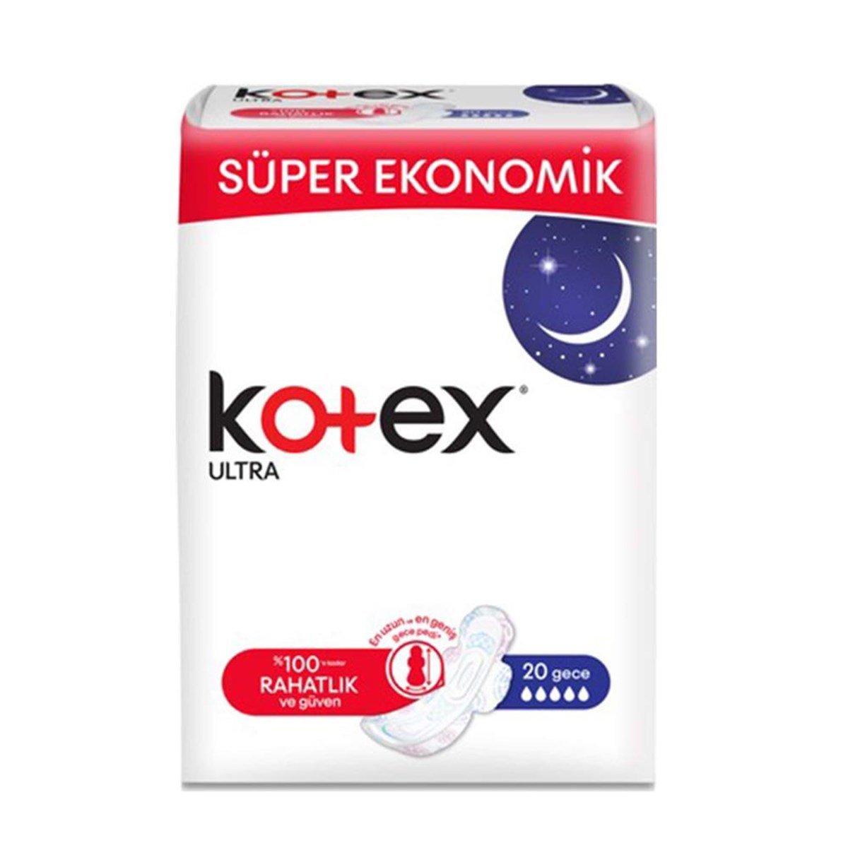 Kotex Ultra Gece Hijyenik Ped (20 Adet)