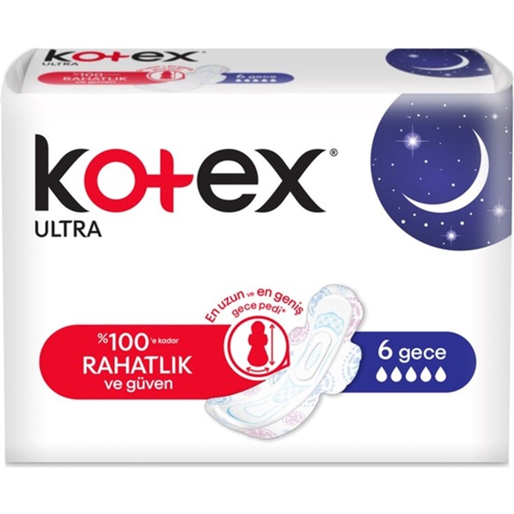 Kotex Ultra Gece Hijyenik Ped (6 Adet)
