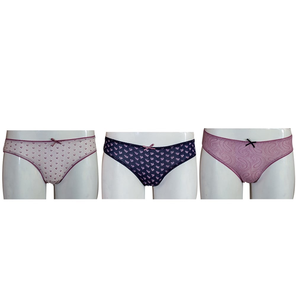 Koza Bayan Desenli Slip 3 Lü S-M
