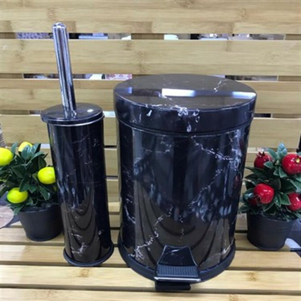 Lalezar Beyaz 2'Li Banyo Seti Mermer Des -975