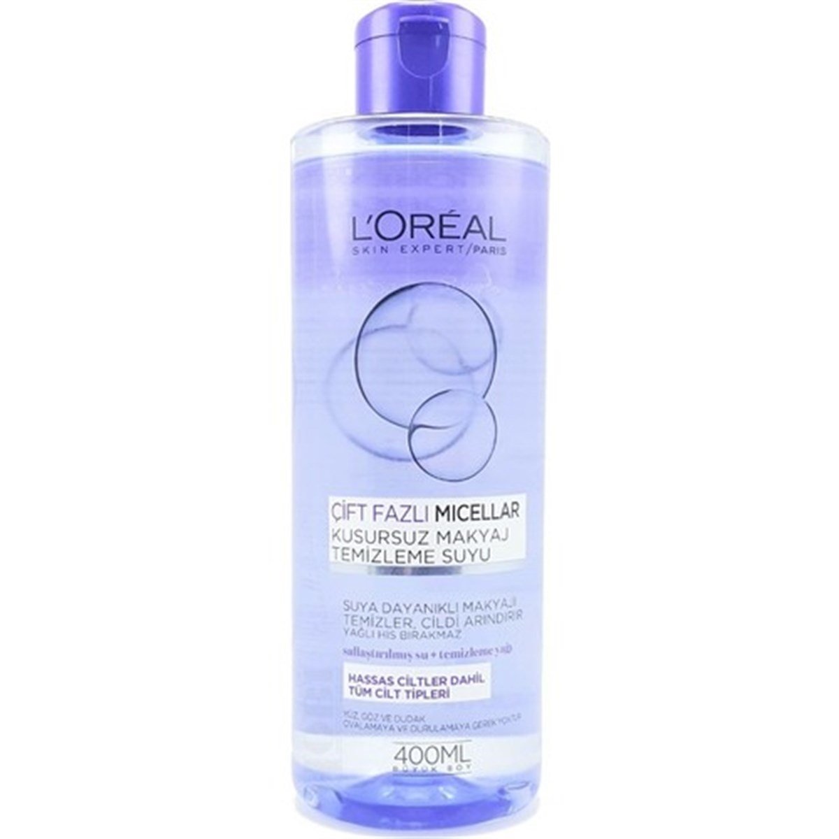 Loreal Biphase Micellar Çift Fazlı Kusursuz Makyaj Temizleme Suyu 400 Ml