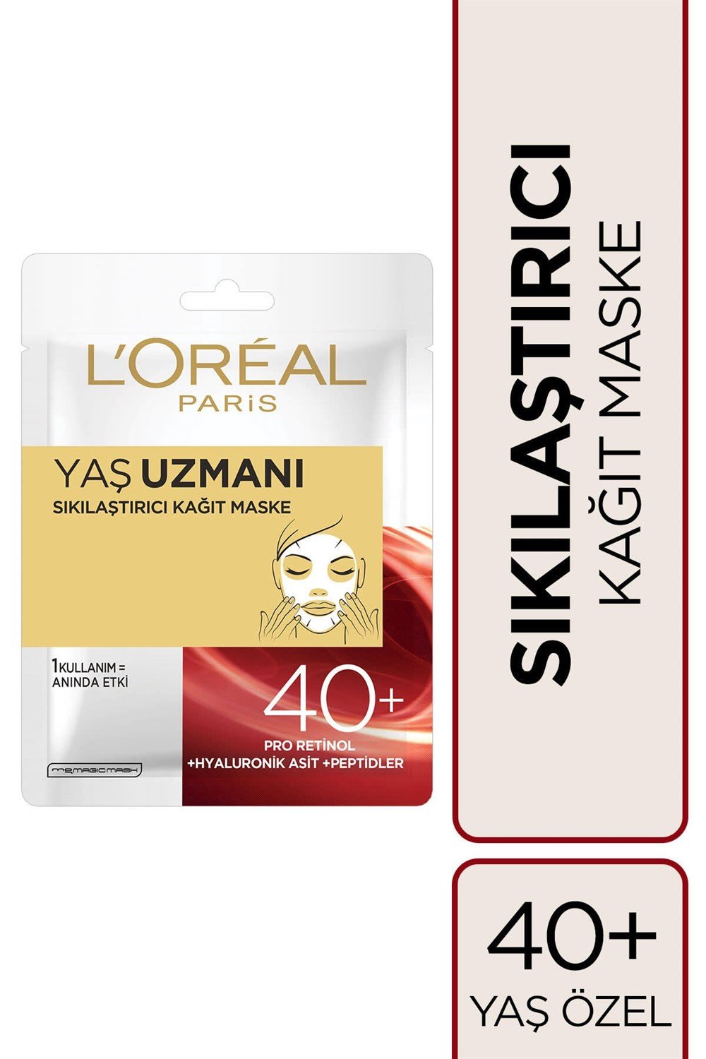 Loreal Dermo Expertise Yaş Uzmanı Sıkılaştırıcı 40+ Kağıt Yüz  Maskesi 30 Gr
