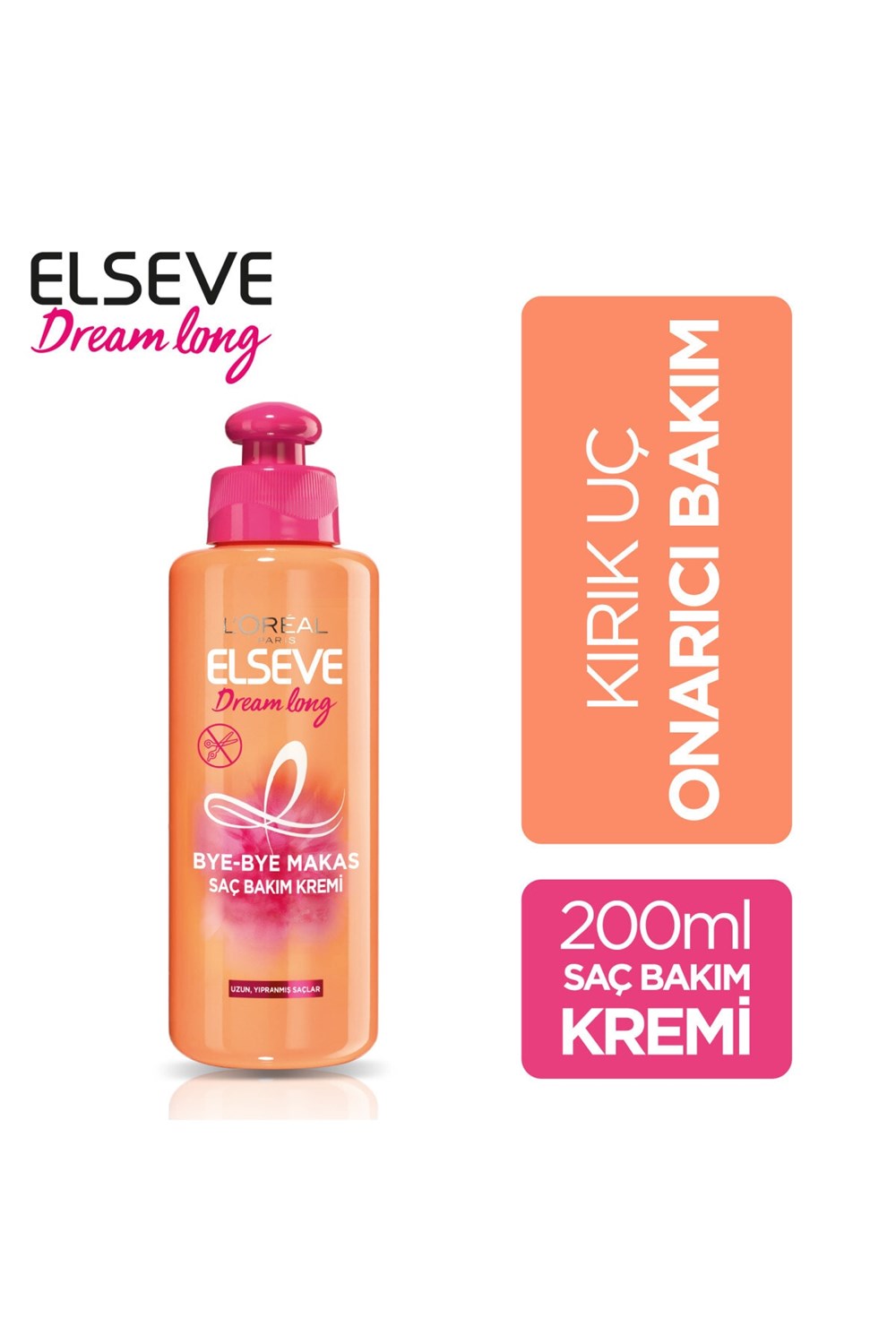Loreal Elseve Dream Long Bye Bye Makas Saç Bakım Kremi 200 Ml
