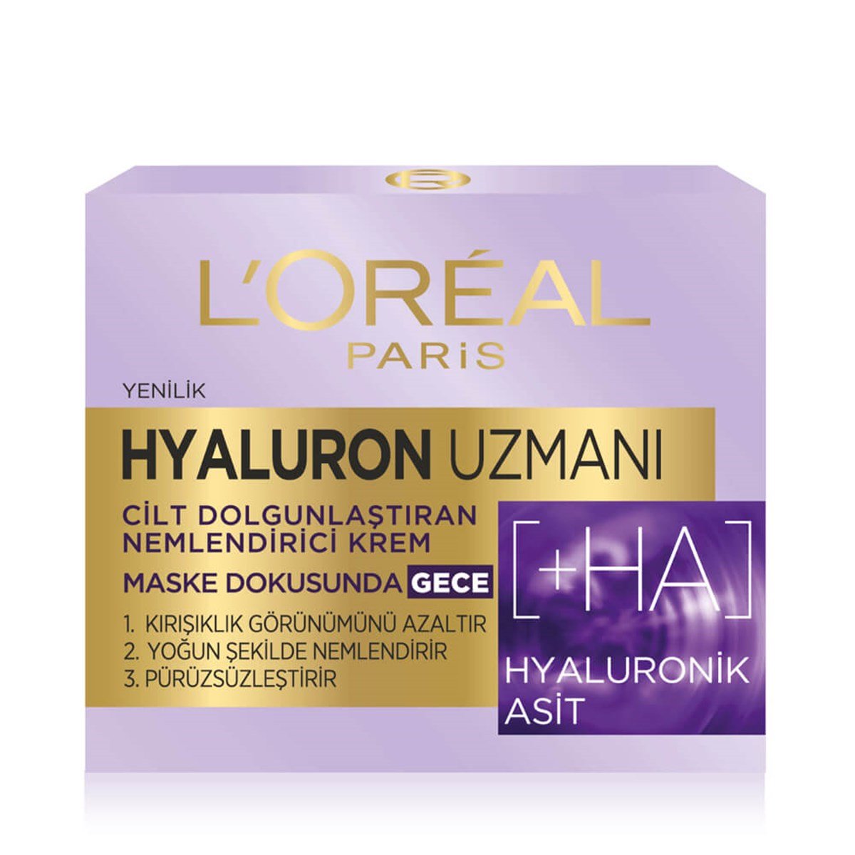 LOREAL HYALURON UZM. CİLT DOLG. NEM GECE KREM. 50ML