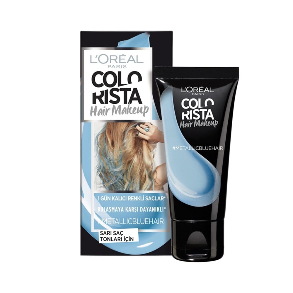 Loreal Paris Colorista Hair Makeup Jelly Metallic Blue 30 Ml