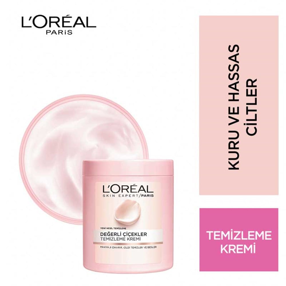 Loreal Paris Değerli Çiçekler Temizleme Kremi Kuru ve Hassas 200 Ml