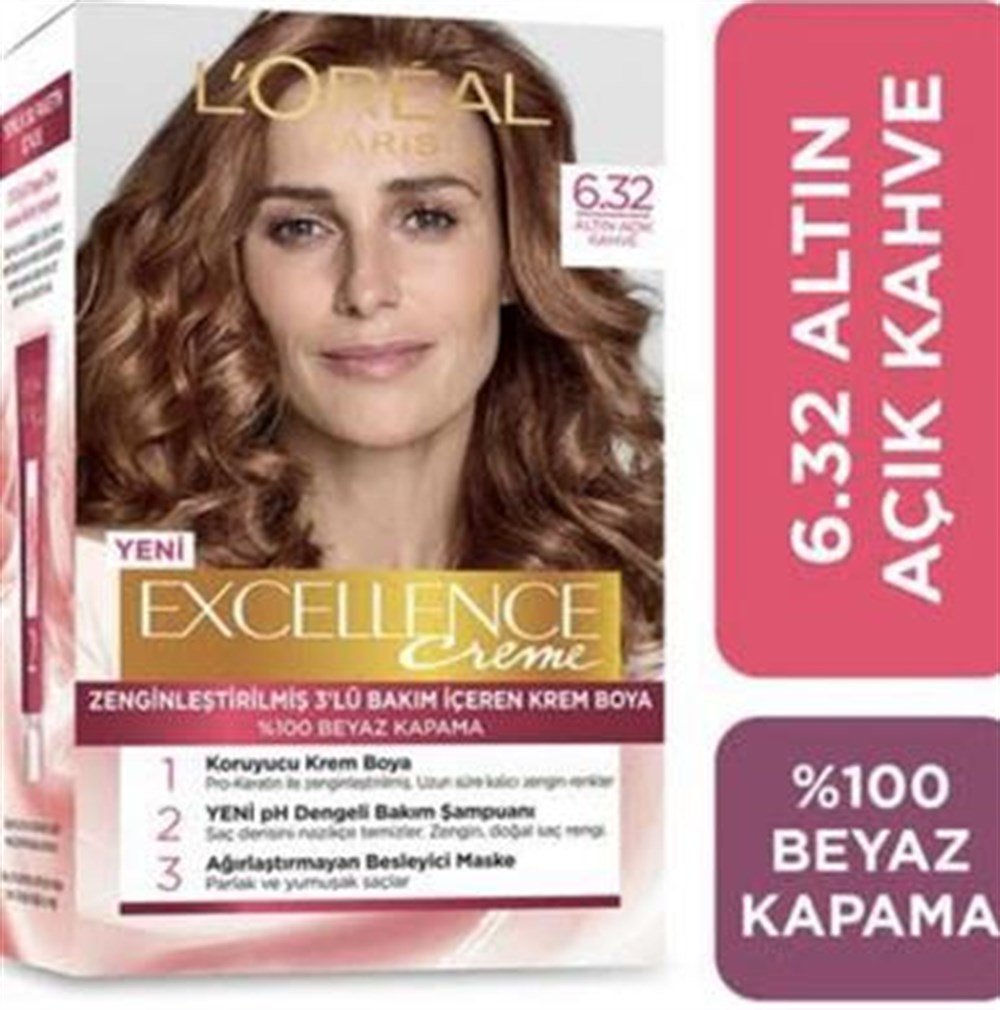 Loreal Paris Excellence Intense Saç Boyası 6.32 Karamel Kahve