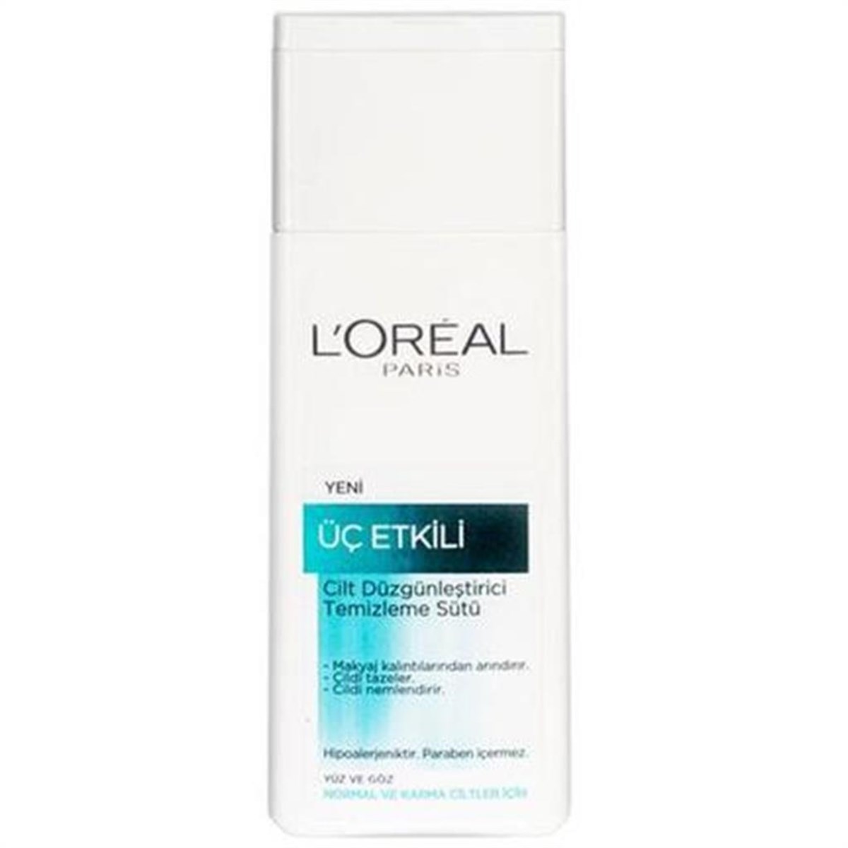 Loreal Üç Etkili Cilt Düzgünleştirici Temizleme Sütü  Normal Ve Karma Cilt 200 Ml