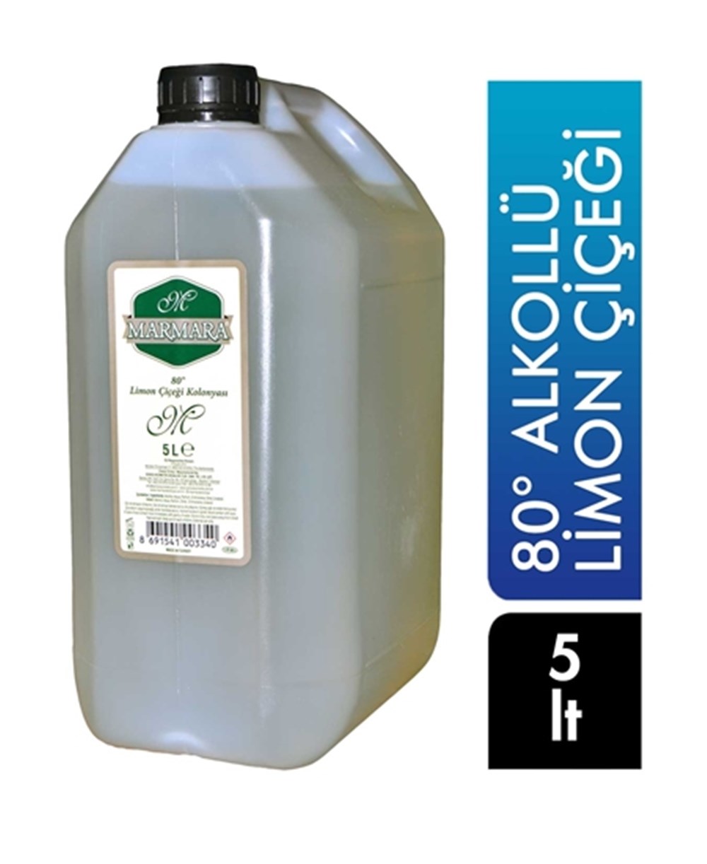 Marmara 80° Alkollü Kolonya 5 lt Limon Çiçeği Pet