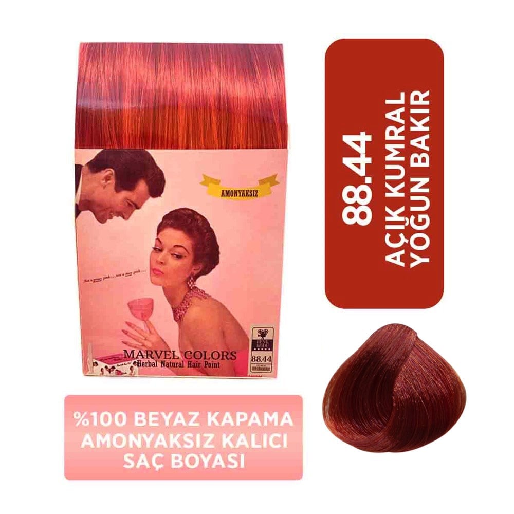 Marvel Saç Boyası Amonyaksız Naturel Hair  88.44 Açık Kumral Yoğun Bakır