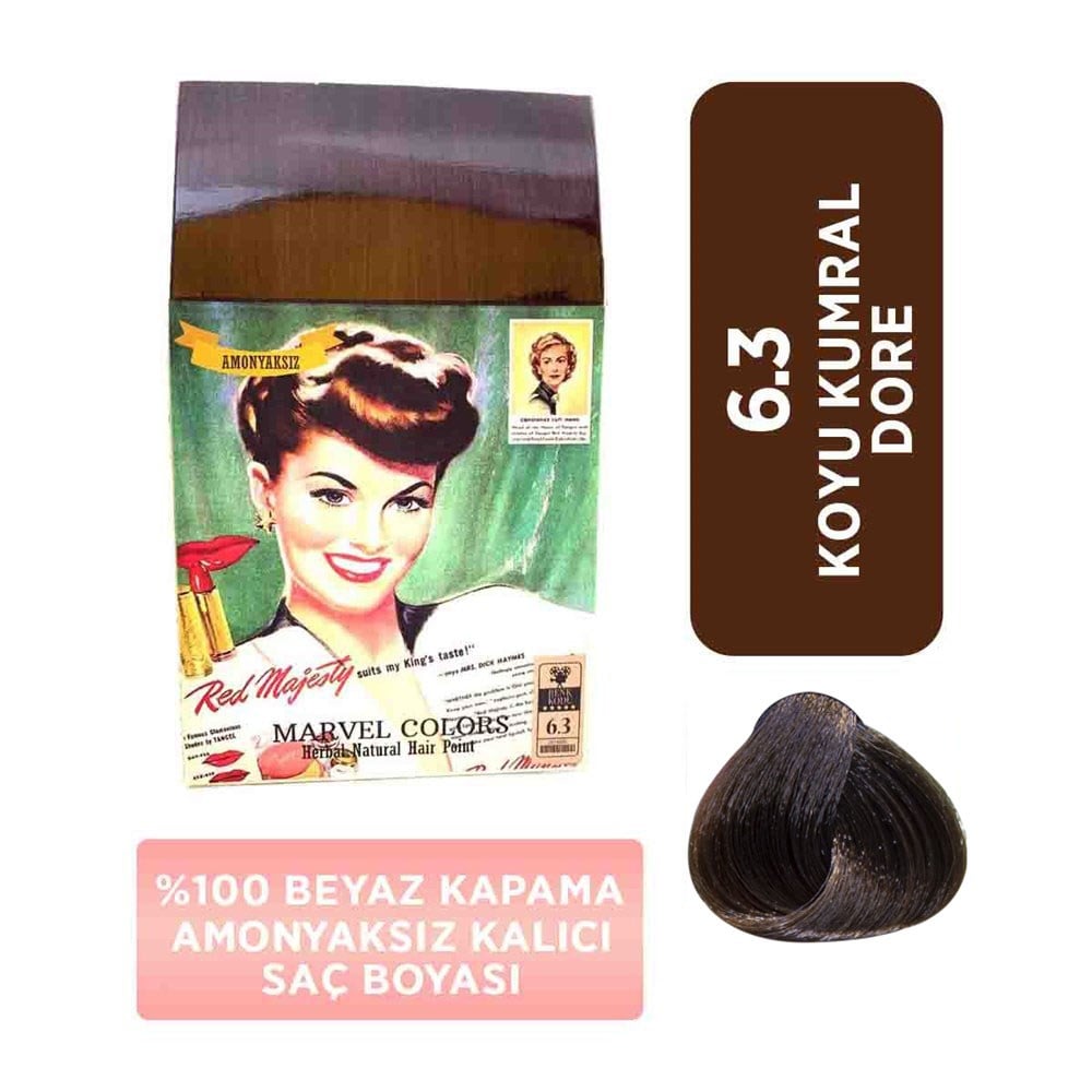 Marvel Saç Boyası Amonyaksız Naturel Hair  6.3 Koyu Kumral Dore