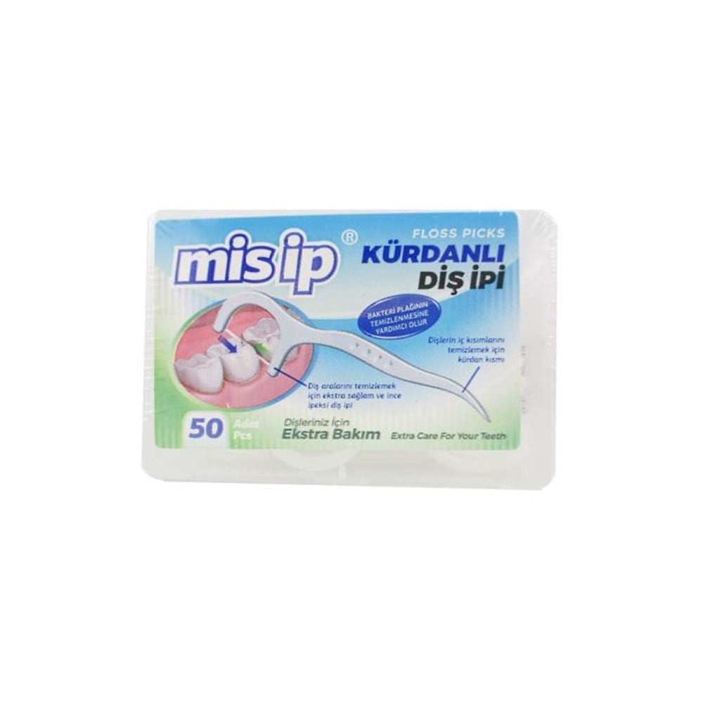 Misİp Kürdanlı Diş İpi 50 Li