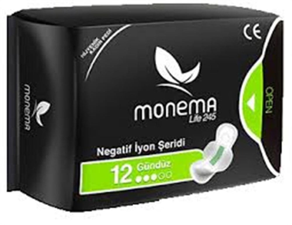 Monema Lady Care Hijyenik Negatif İyon Şeritli Gündüz Ped 12lİ