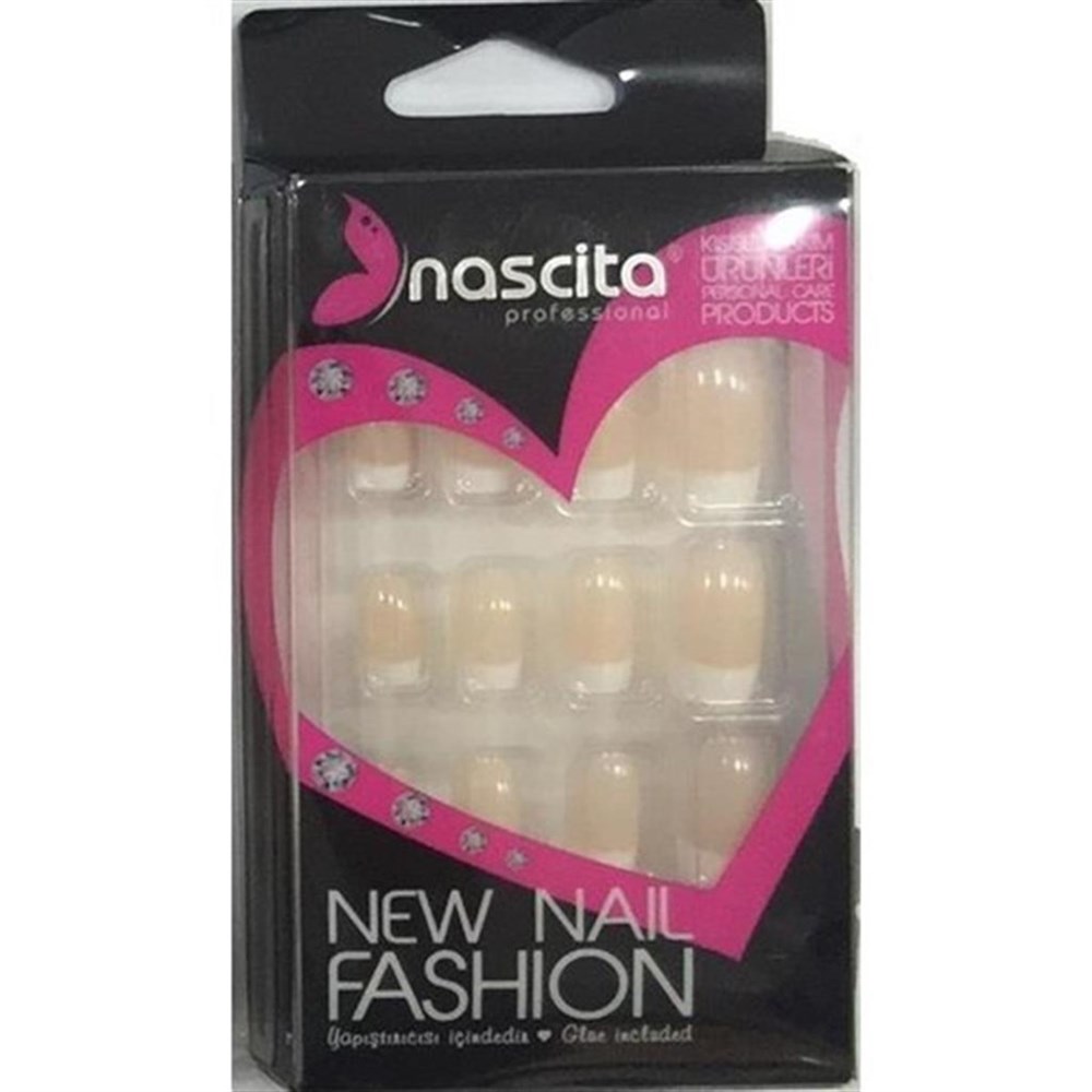 Nascita Takma Tırnak Beyaz Doğal French 24 Lü 00035