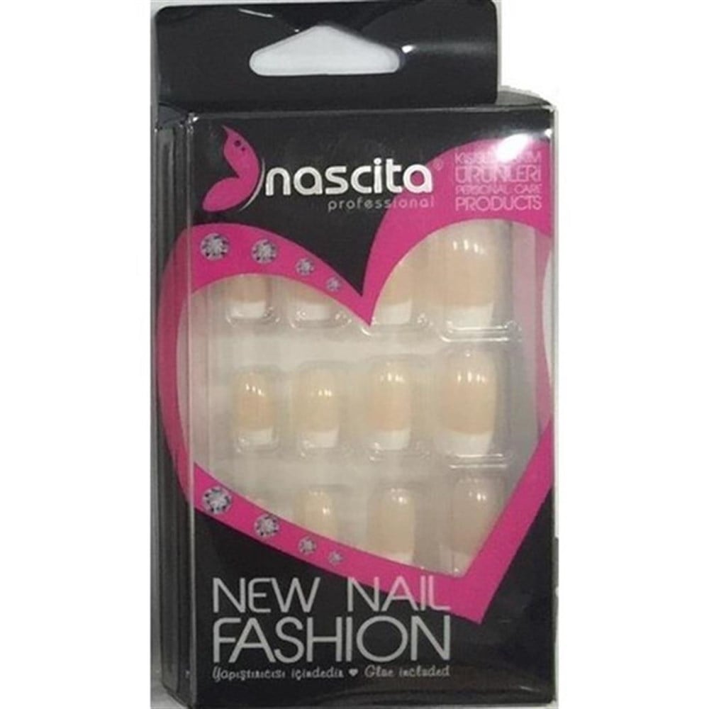 Nascita Takma Tırnak Beyaz Doğal French 24 Lü 00035