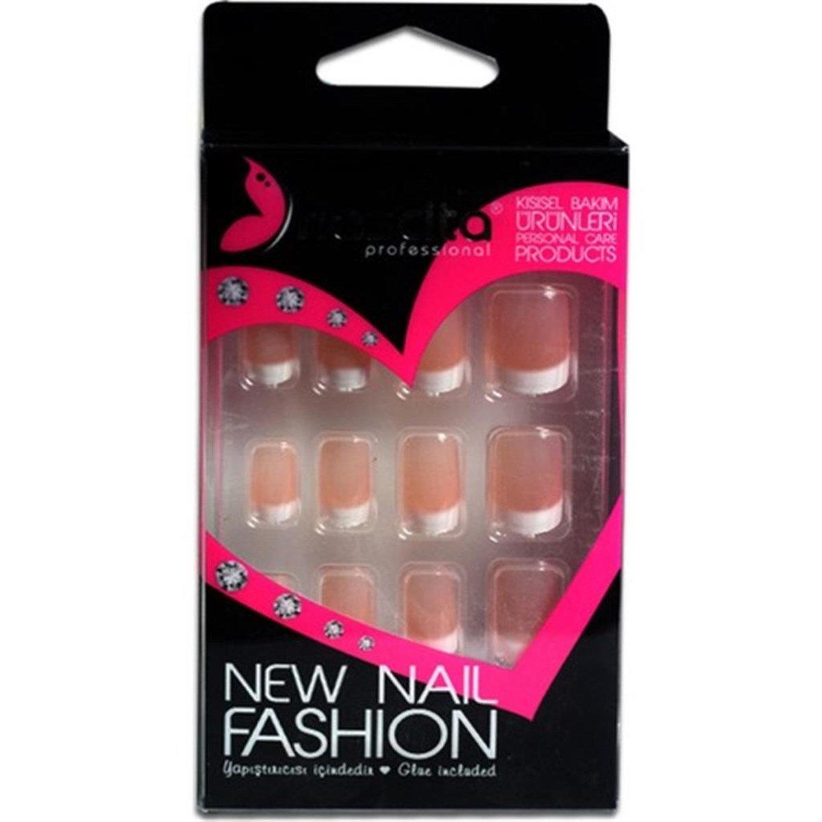 Nascita Takma Tırnak Beyaz Doğal French 24 Lü 00044