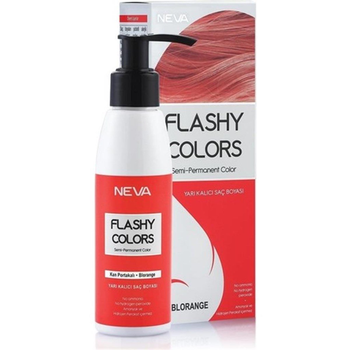 Neva Flashy Colors Yarı Kalıcı Saç Boyası Kan Portakalı-Blorange