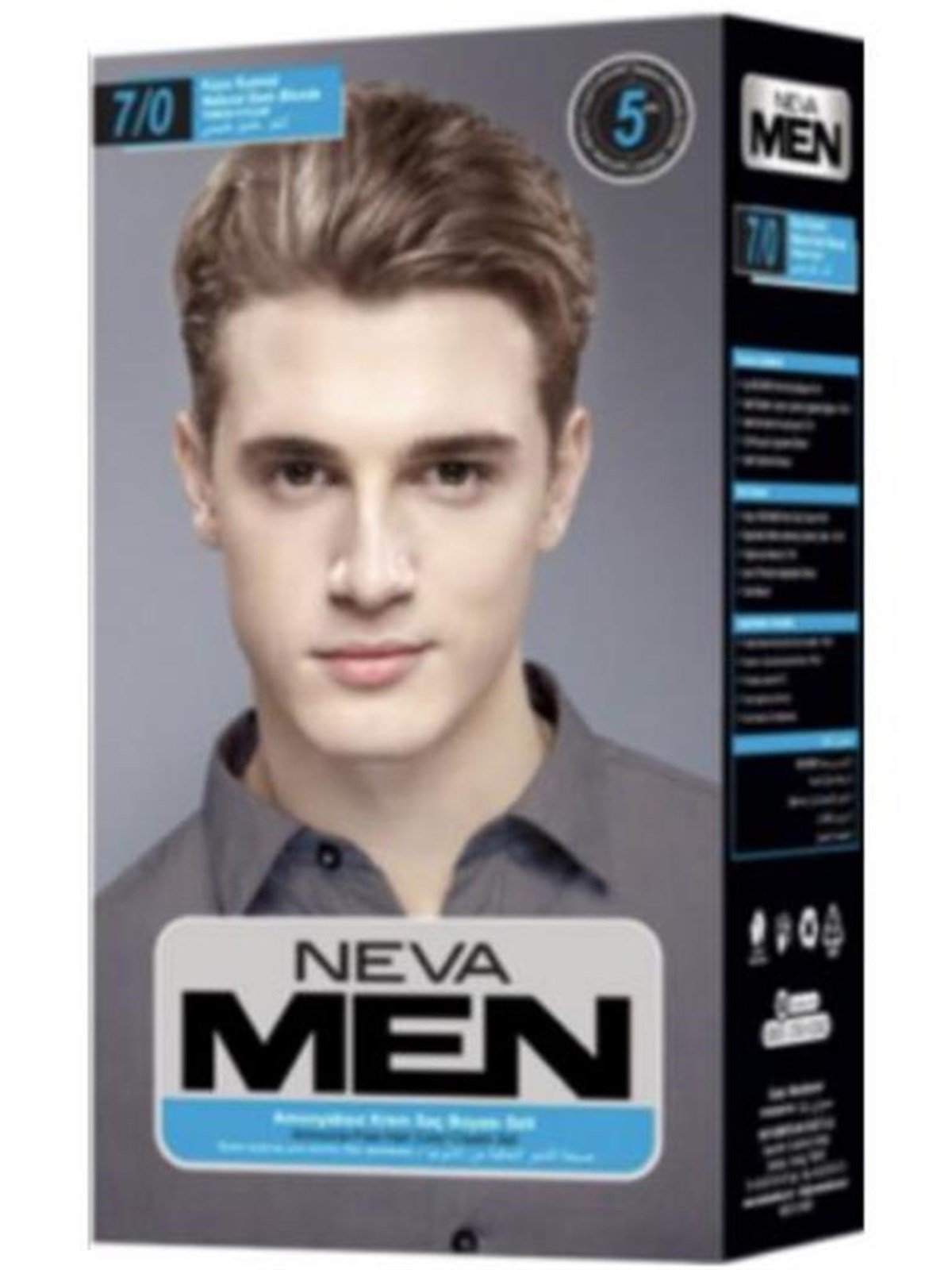 Neva Men Amonyaksız Krem Saç Boyası Seti 7/0 Koyu Kumral
