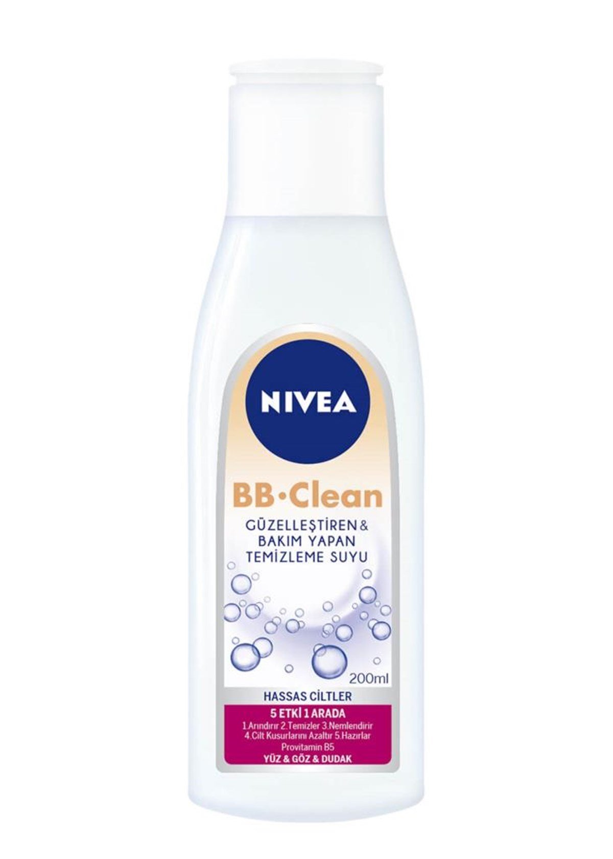 Nivea BB Clean Güzelleştiren & Bakım Yapan Temizleme Suyu Hassas Ciltler 200 Ml