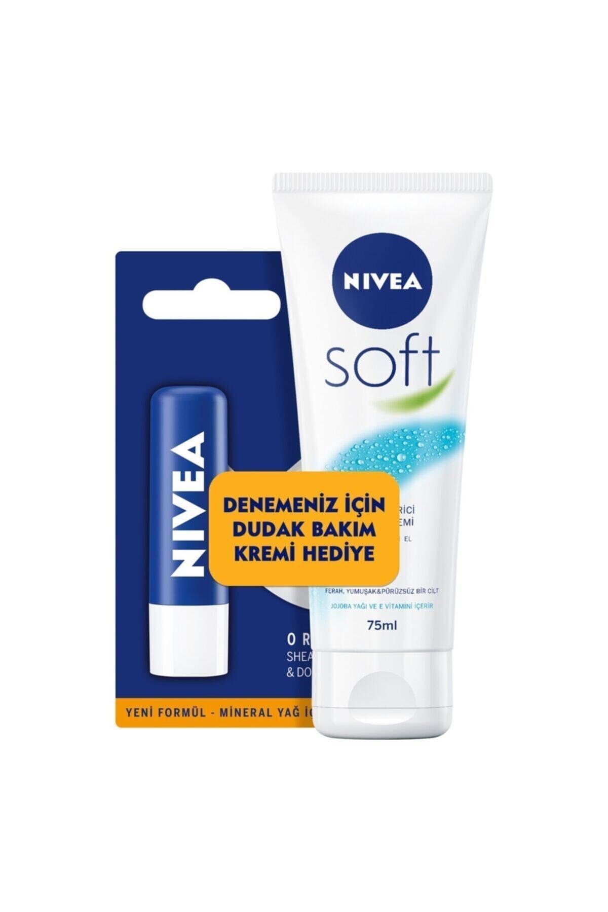 NIVEA BODY EL KREM 75ML TUP KORUYUCU +LIP ORIGINAL