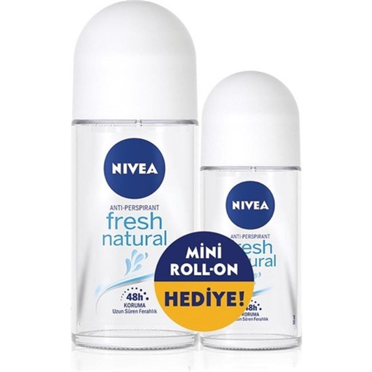 Nivea Fresh Natural Kadın Roll-On 50 Ml + Nivea Fresh Natural Mini Roll-On 25 Ml