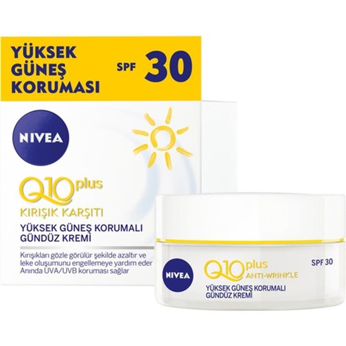 Nivea Q10 Kırışık Karşıtı Yüksek Güneş Korumalı Gündüz Kremi Gkf30 50 Ml