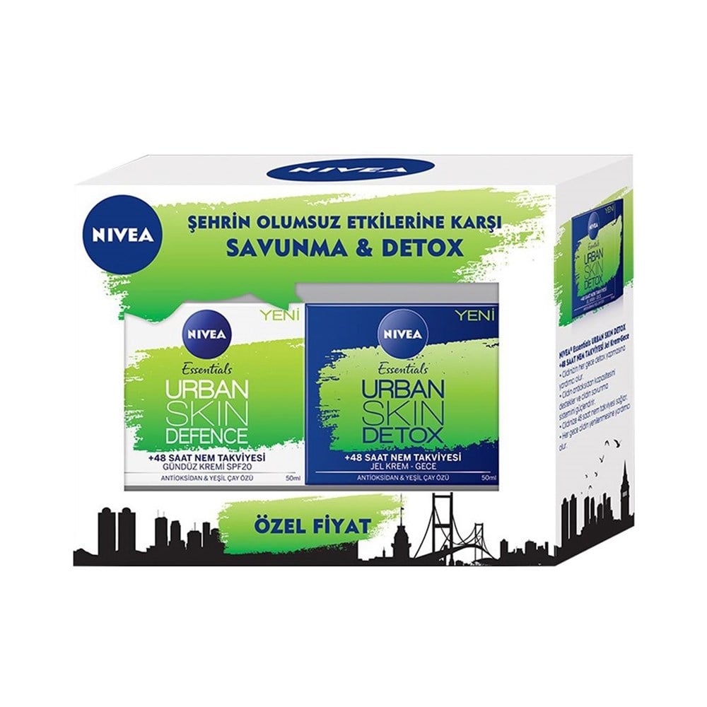 Nivea Urban Skin Detox Gündüz ve Gece Kremi Seti