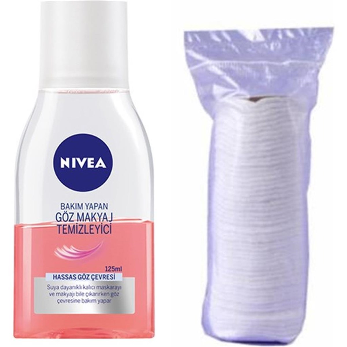 Nivea Visage Bakım Yapan Göz Makyaj Temizleyici 125 Ml + Pamuk Set