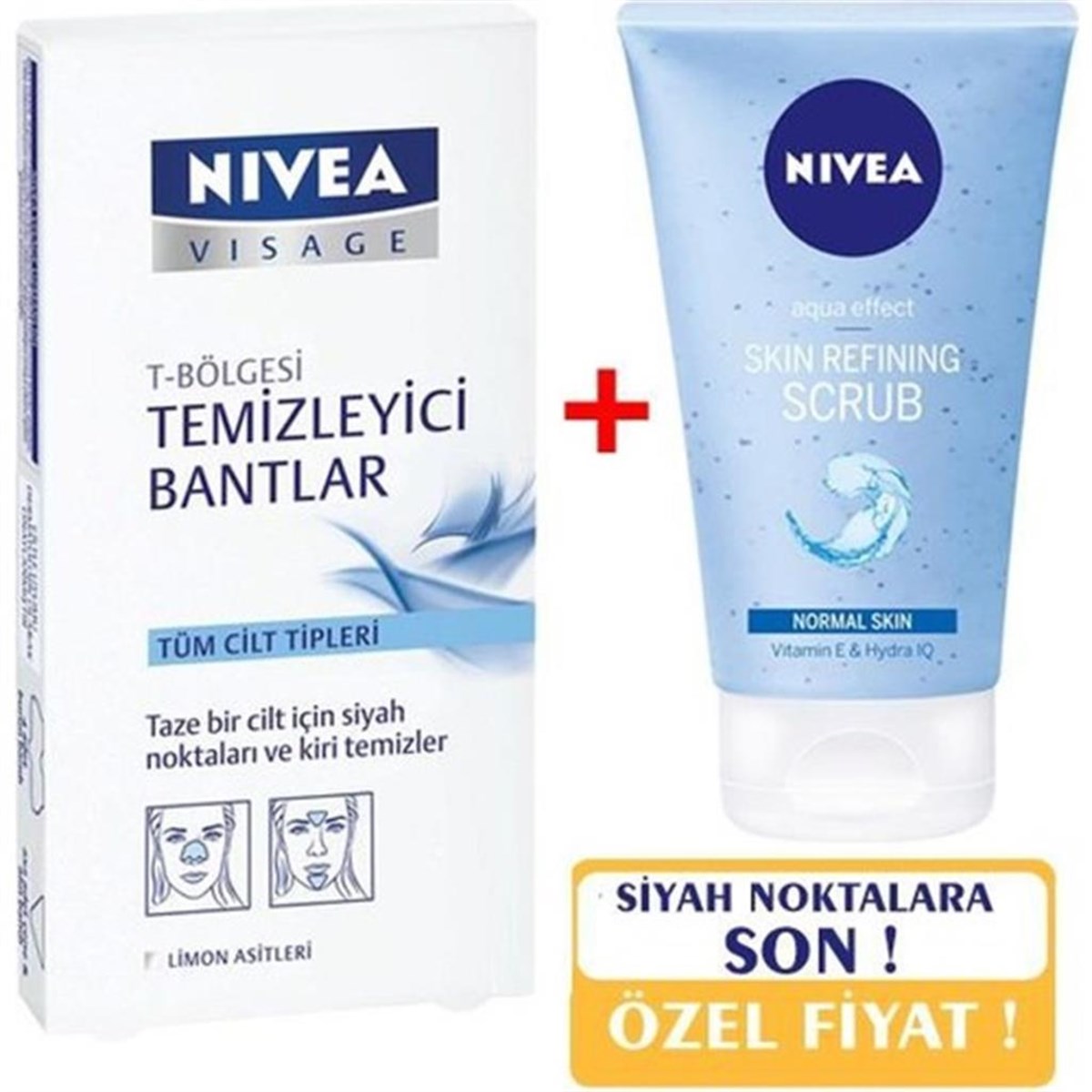 Nivea Visage T- Bölgesi İçin Temizleyici Bant + Arındırıcı Peeling Set