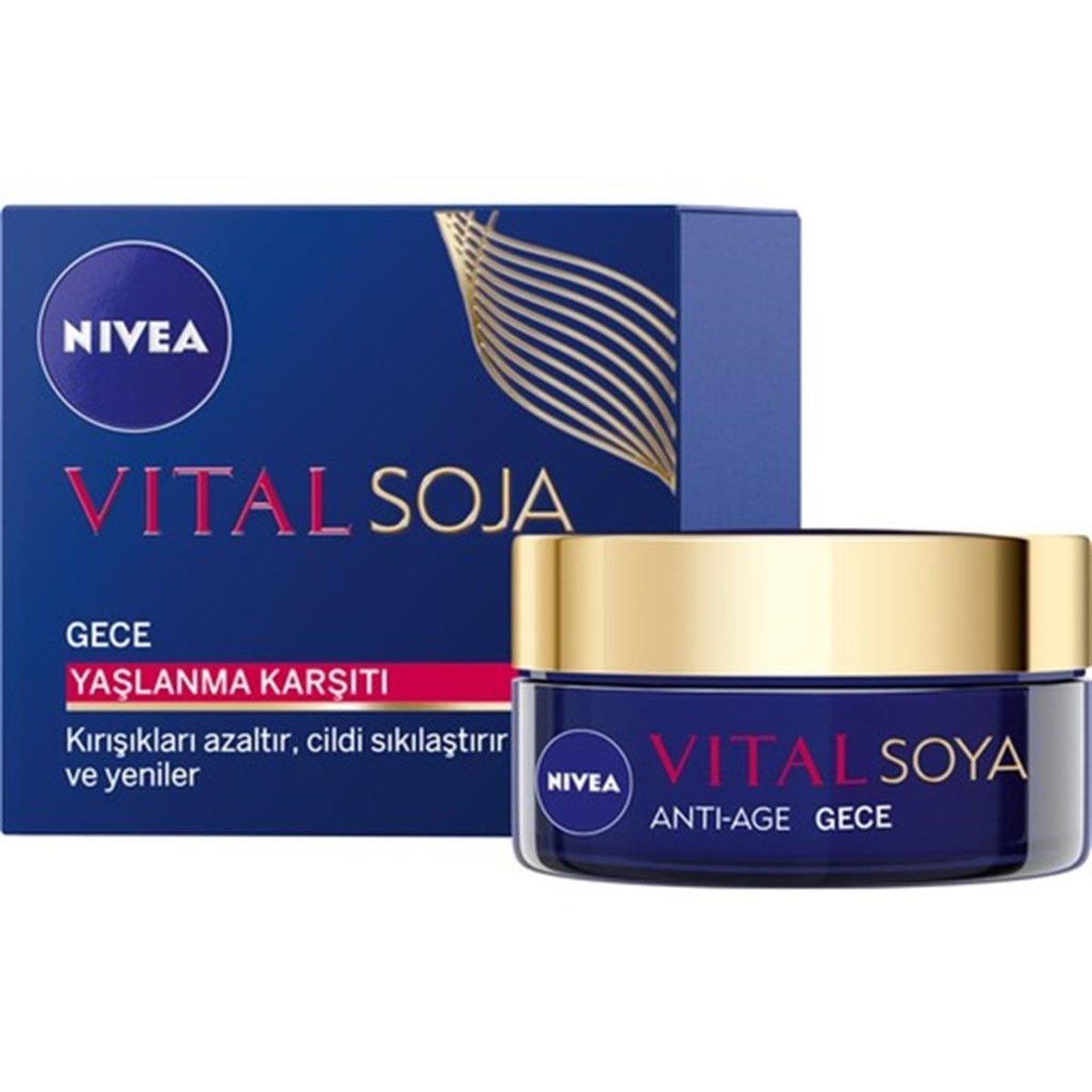 Nivea Vital Soya Yaşlanma Karşıtı & Leke Giderici Gece Bakım Kremi 50 Ml