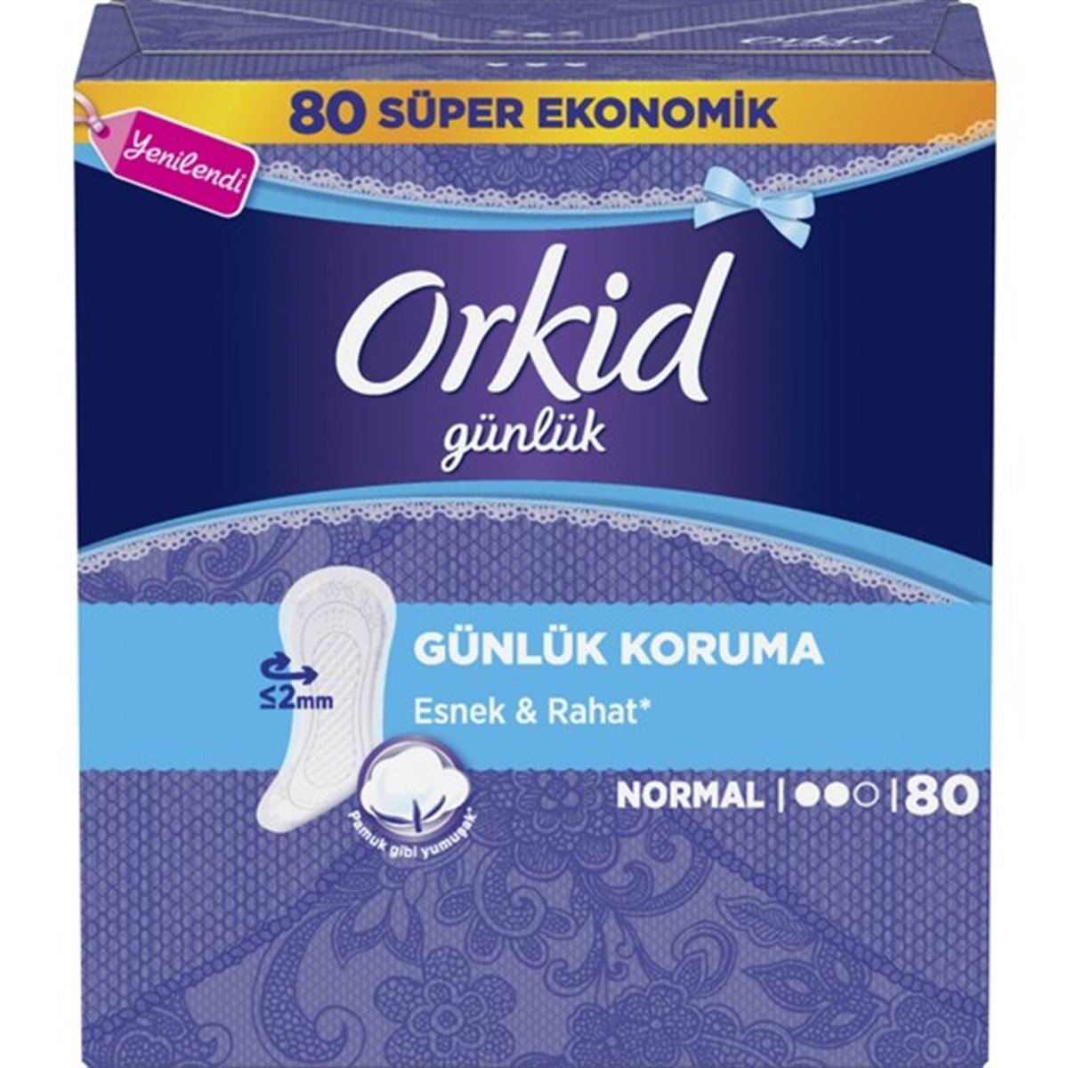 Orkid Günlük Ped Normal Ekonomik Paket (80 adet)