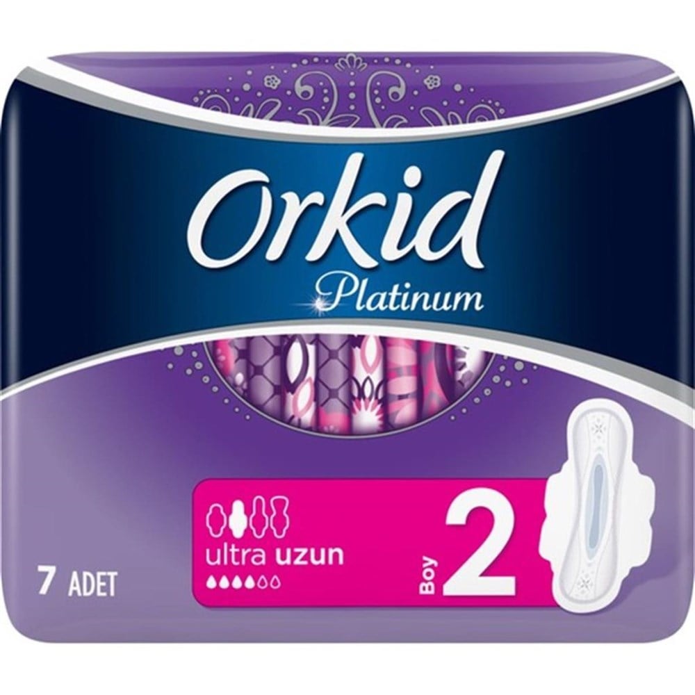 Orkid Platinum Hijyenik Ped Uzun Tekli Paket 7'lı