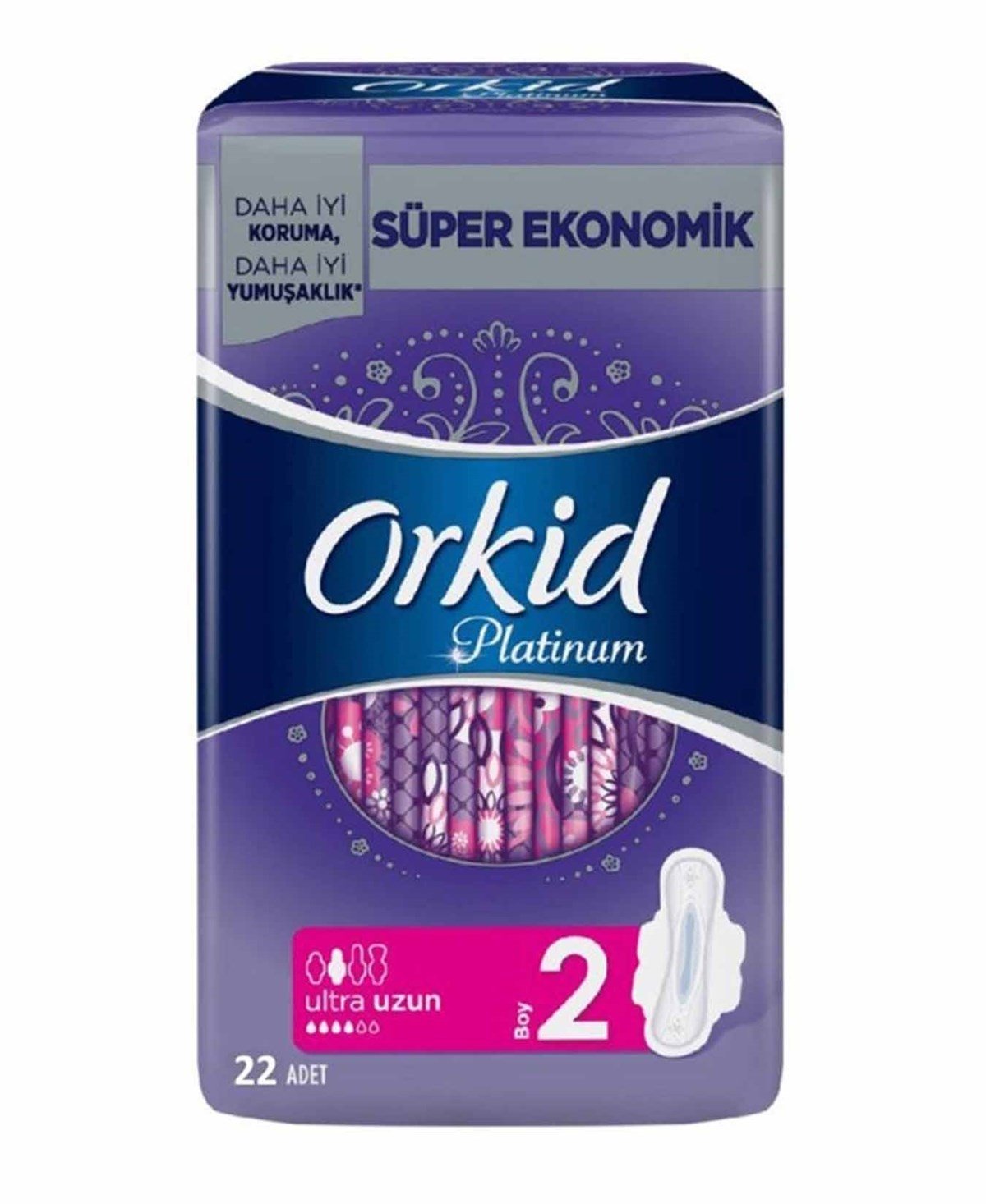 Orkid Platinum Uzun Hijyenik Ped 22 lı