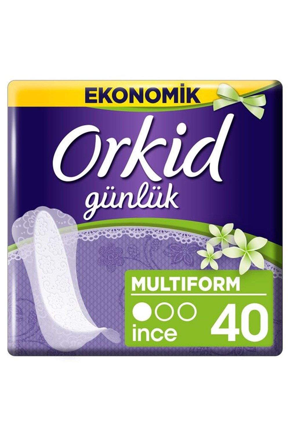 Orkid Yaprak Günlük Ped Bahar Çiçekleri Ekonomik Paket 40 Ped