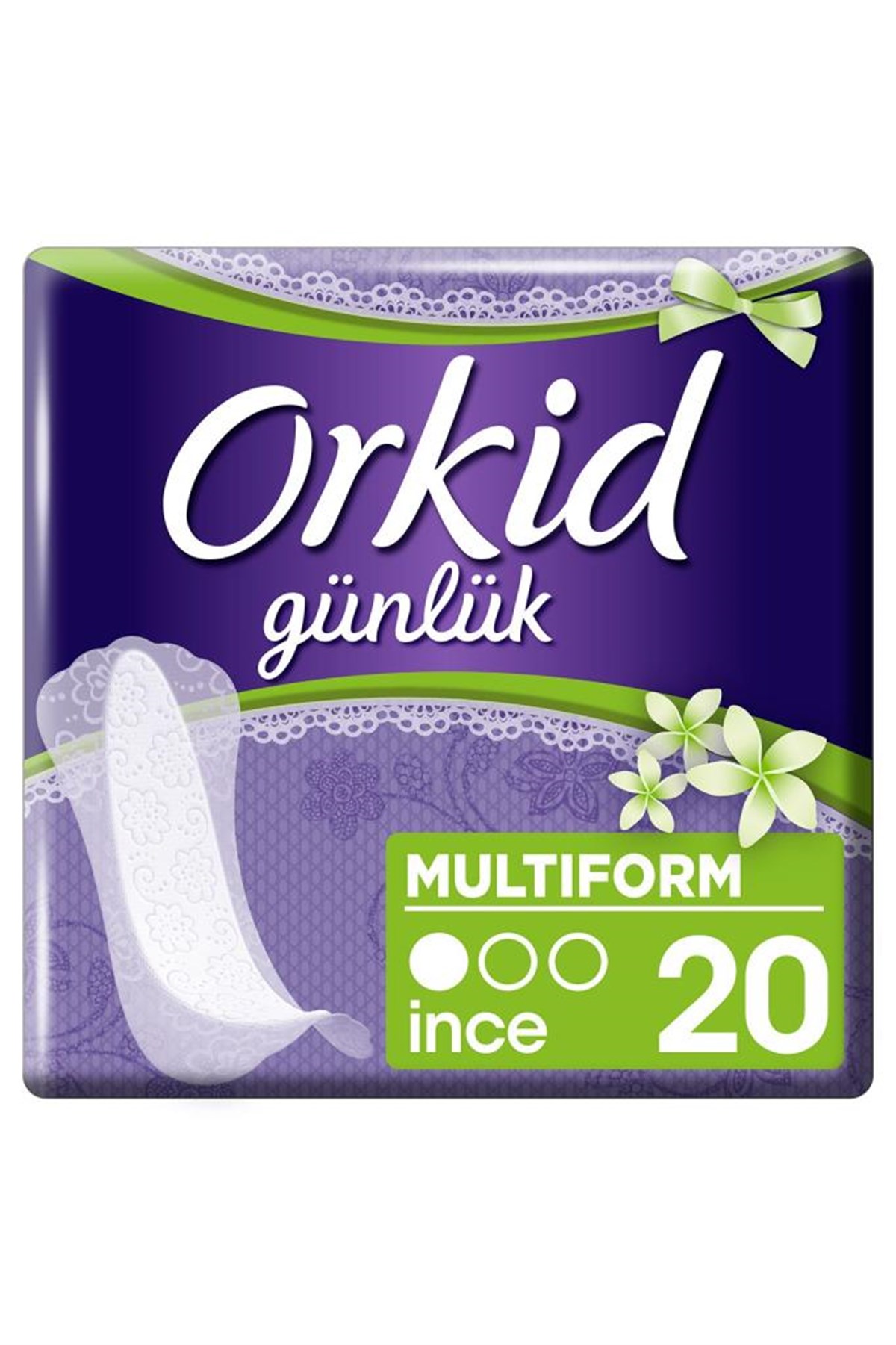 Orkid Yaprak Günlük Ped Bahar Çiçekleri Tekli Paket 20 Ped