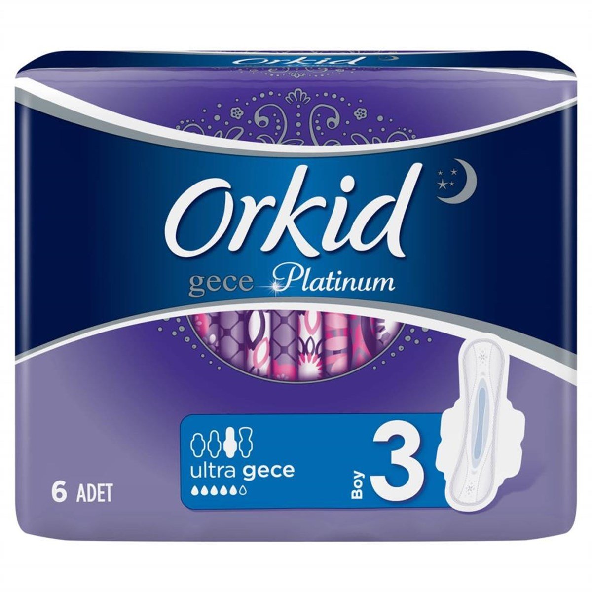 Platinum Hijyenik Ped Gece Tekli Paket 6'lı