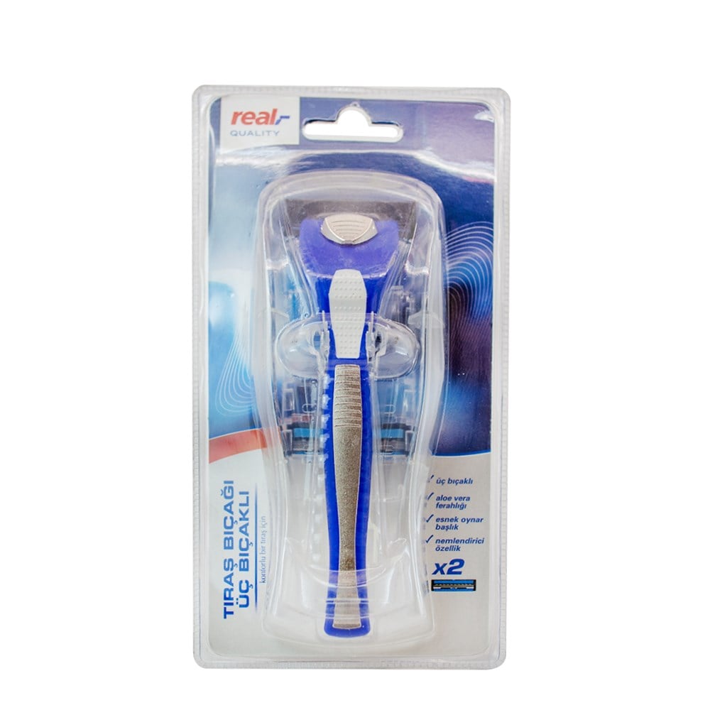 Real Quality Tıraş Bıçak X2 Üç Bıçaklı Oynar Başlık